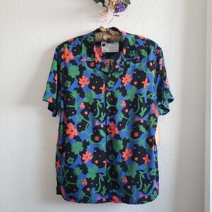 #NWT Latin Heritage Women Shortsleeve Rayon Shirt Blouse